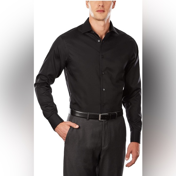 Calvin Klein Regular Fit Black Button Down - Picture 1 of 4